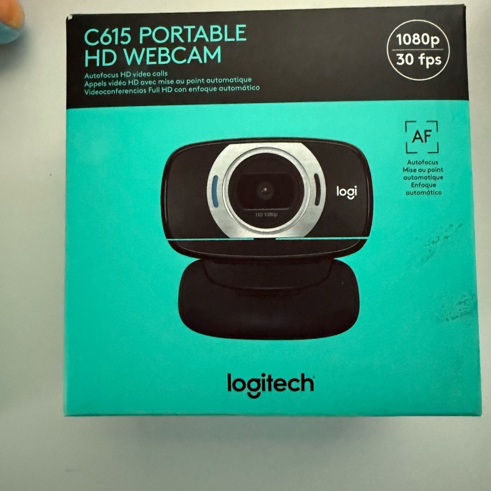 Logitech Black HD Webcam with Mounting Clip